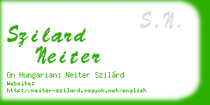 szilard neiter business card